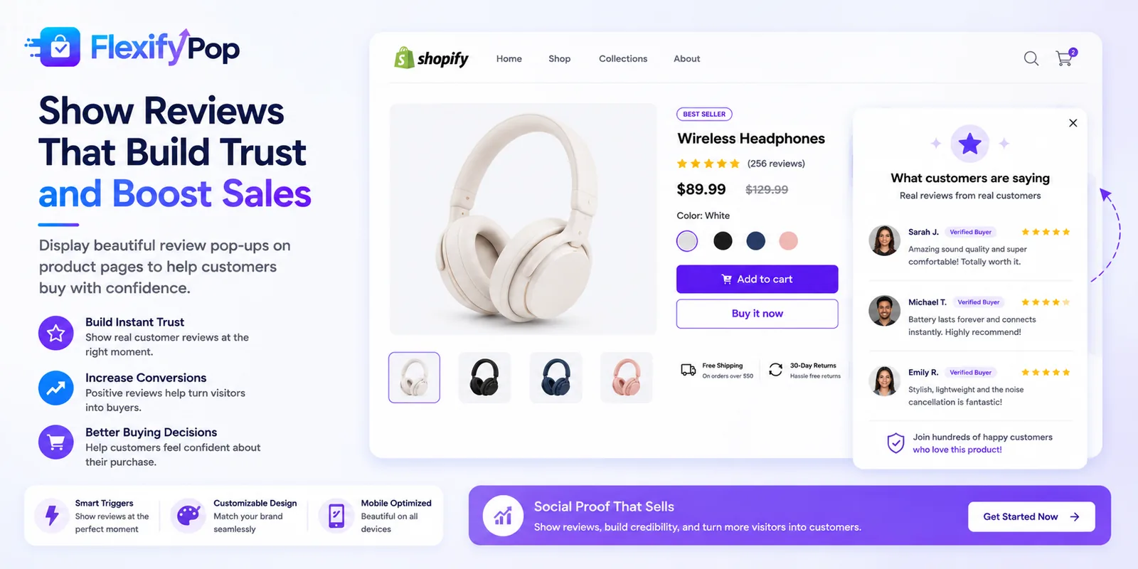 Trust and social proof — Verified-buyer reviews presented in your store’s own styling.