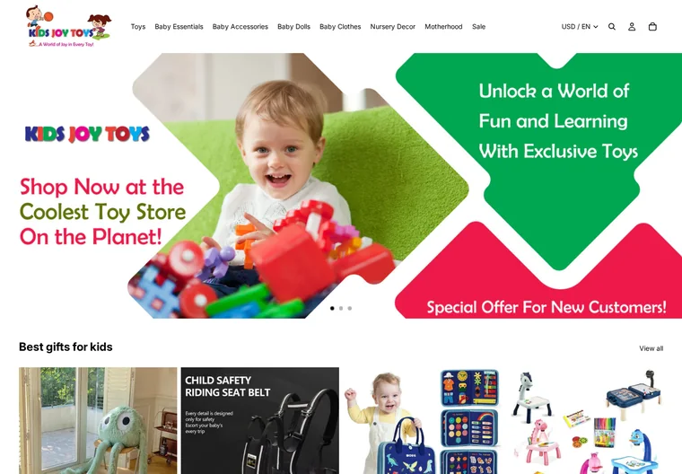 Kids Joy Toys — Shopify build
